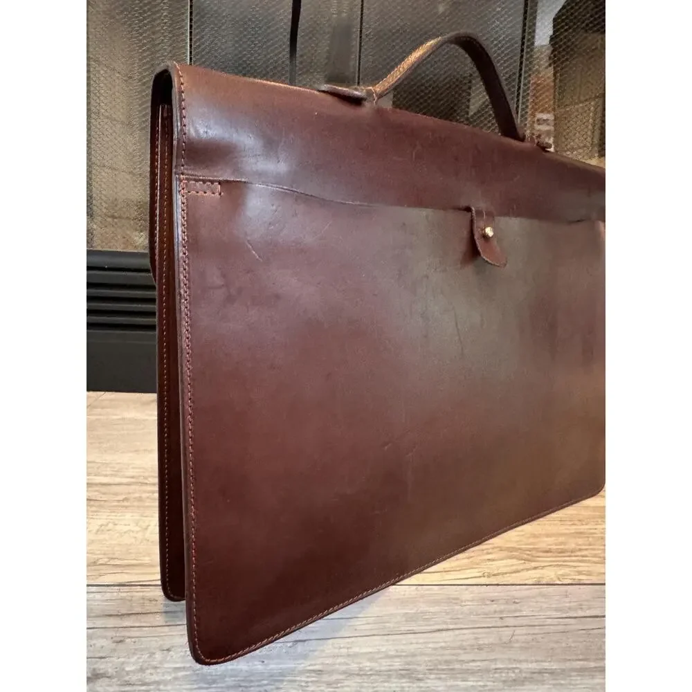 Dooney and Bourke Alto Chestnut Small Gusset Briefcase with handle